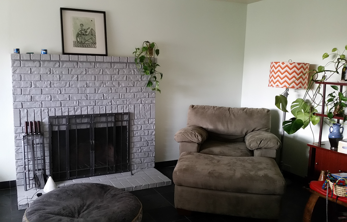 The finished fireplace