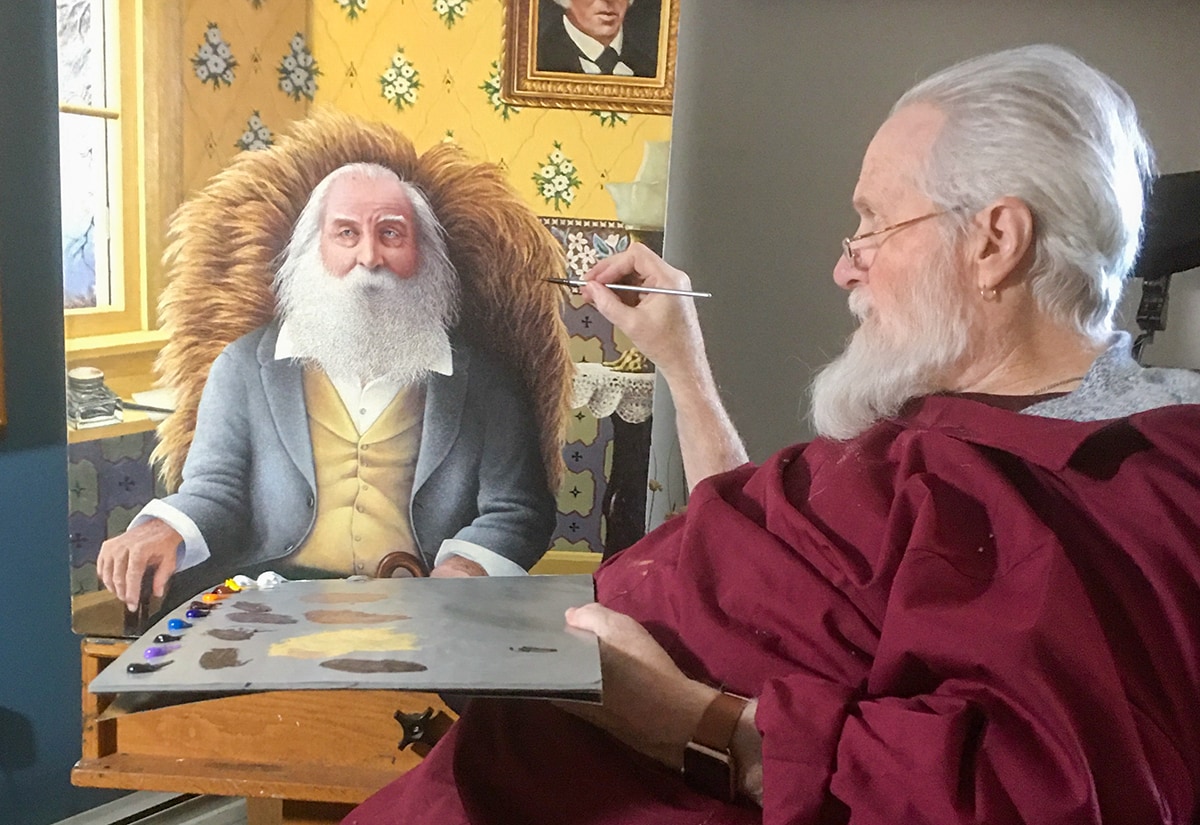 Murphy considers “Walt Whitman of Camden" his life's work. He even grew out his own hair and beard in order to get the light right on Whitman’s face in the painting.