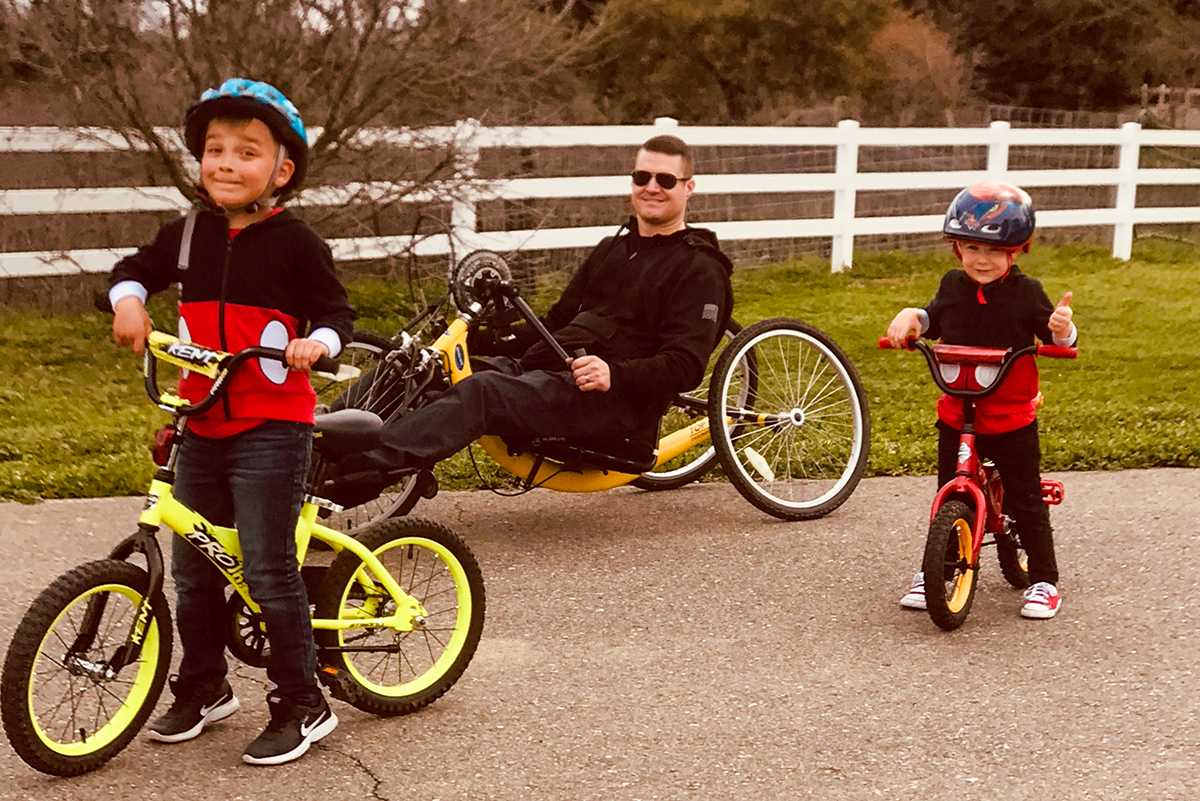 Dr. Jon Porter loves to take his sons bike riding.